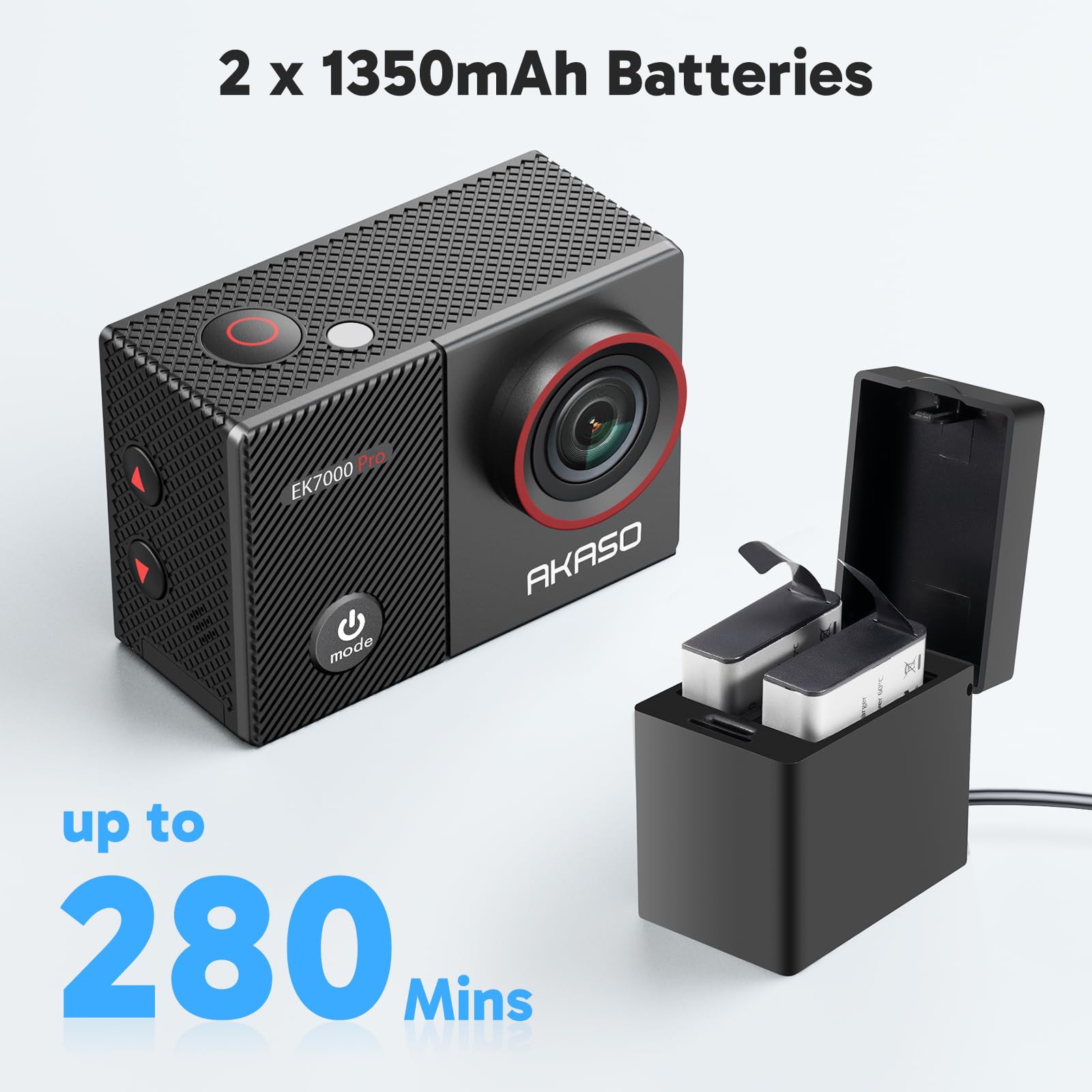 AKASO EK7000 Pro 4K Action-Kamera mit 64GB microSDXC Speicherkarte