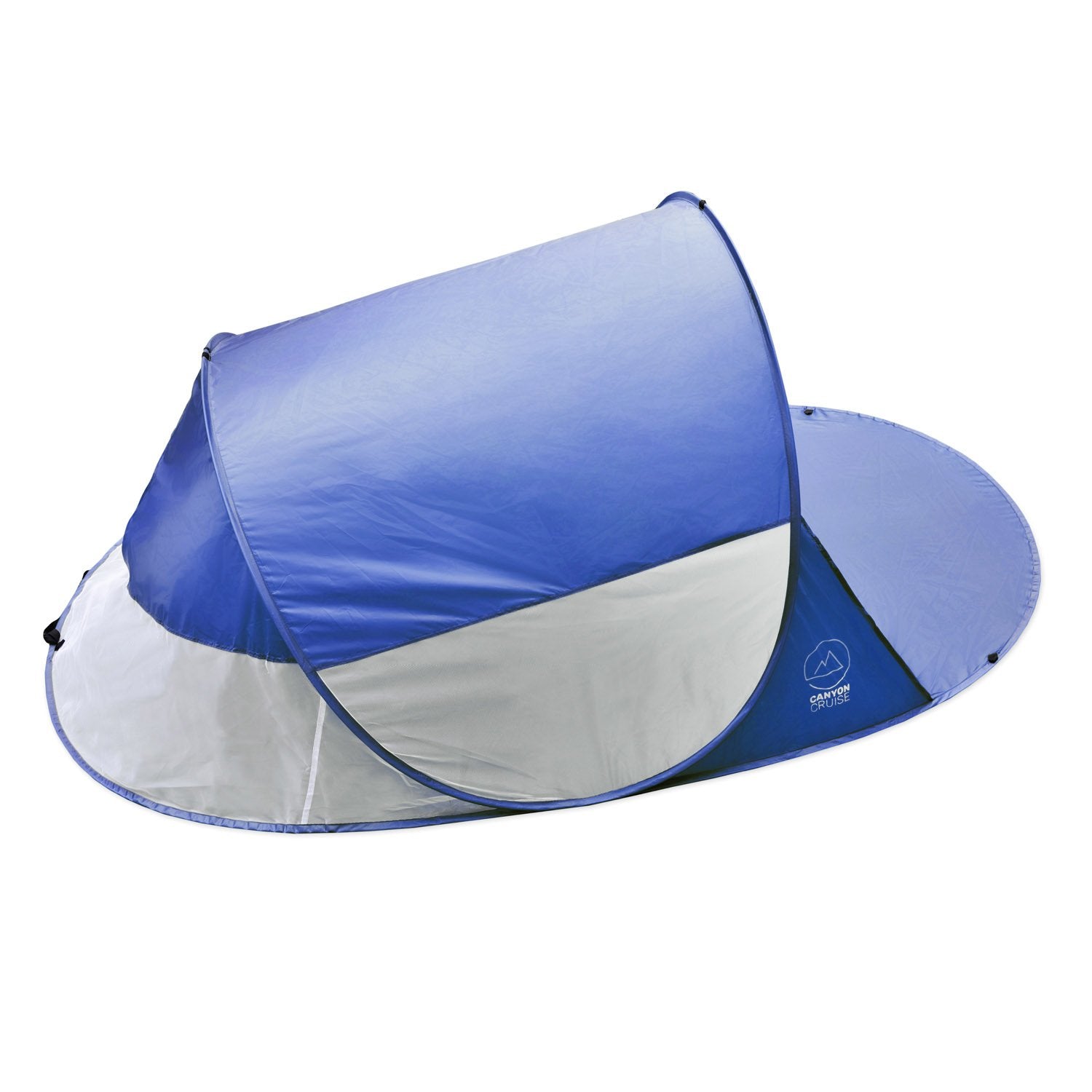 CANYON CRUISE Strandmuschel Pop Up – UV-Schutz SPF 30+, Windschutz, selbstaufbauend, 200x120x85 cm