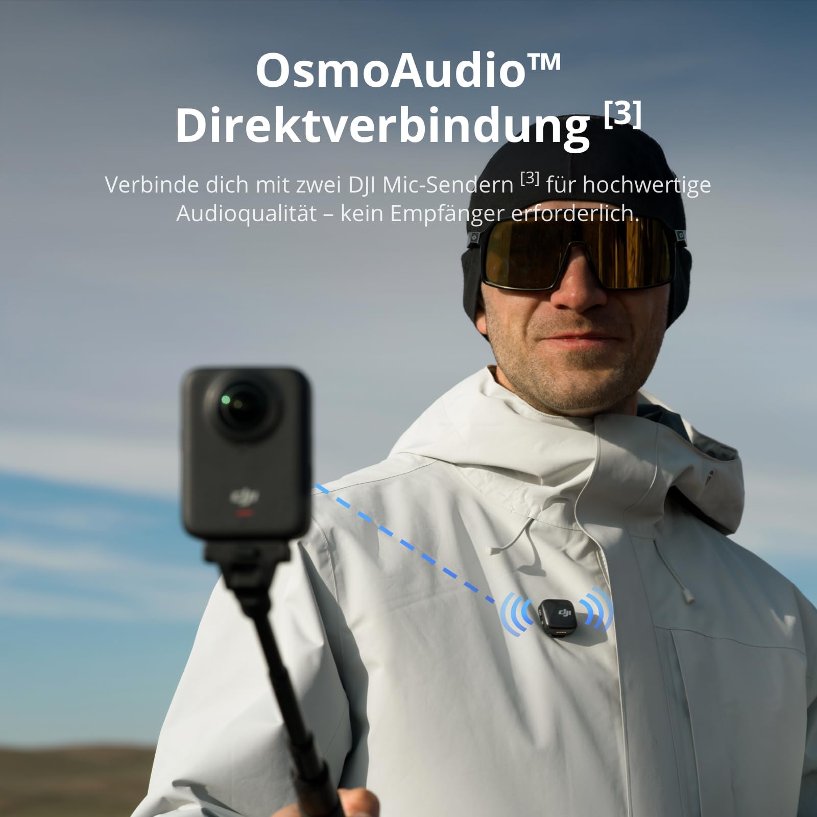 DJI Osmo 360 Adventure Combo – 360 Kamera mit 1-Zoll Sensor, 8K-360° Video, 4K/120fps & 170° Sichtfeld, 120MP Fotos, Action Cam & Vlog Kamera, Magnetischer Schnellwechsel, 3 Akkus & Ladeetui
