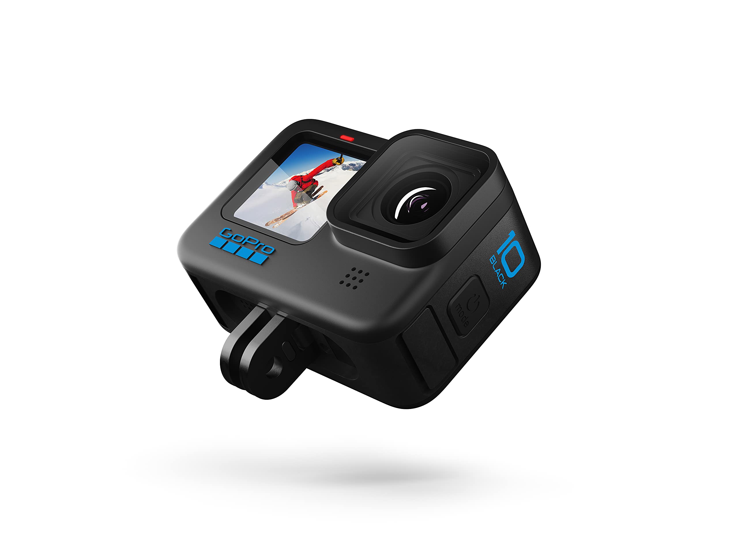 GoPro HERO10 Schwarze wasserdichte Actionkamera mit Front-LCD und Touch-Rückseite, 5,3K60 Ultra HD-Video, 23 MP Fotos, 1080p Live-Streaming, Webcam, Stabilisierung