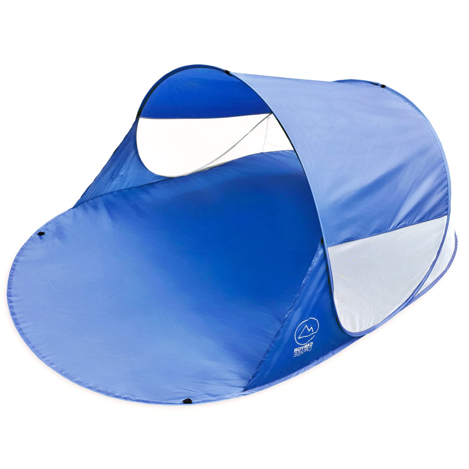 CANYON CRUISE Strandmuschel Pop Up – UV-Schutz SPF 30+, Windschutz, selbstaufbauend, 200x120x85 cm